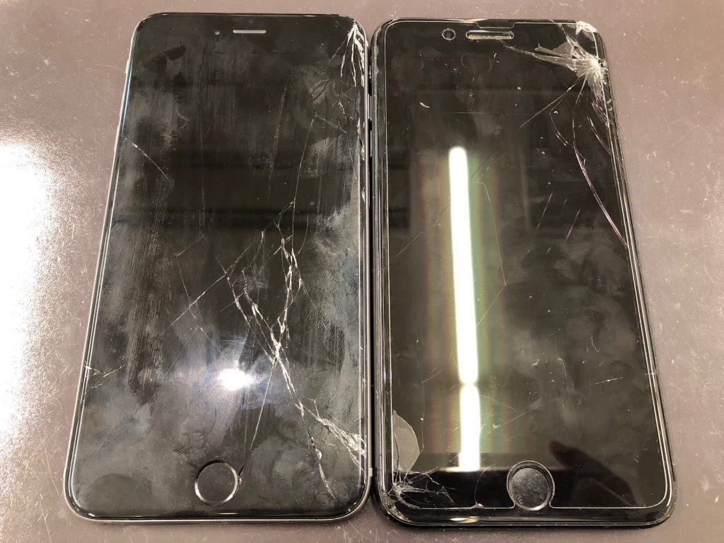 iphone6plusとiphone6splusガラス割れ