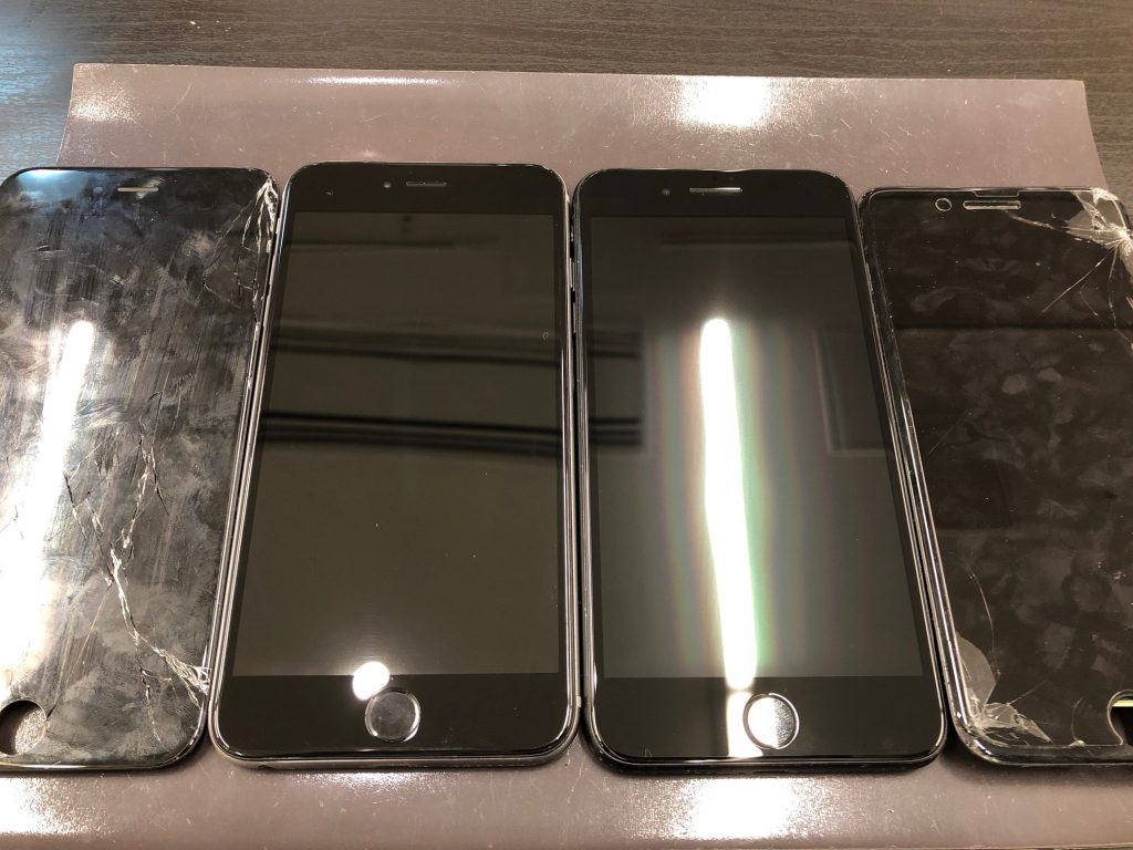修理後のアイフォン7プラスとアイフォーン6sプラス