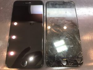 iphone7の画面割れとスピーカーの修理