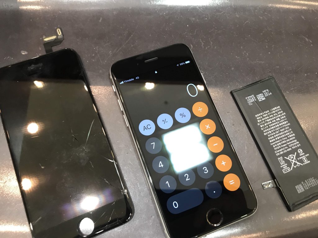 修理完了したiPhone6s、アイホン6s