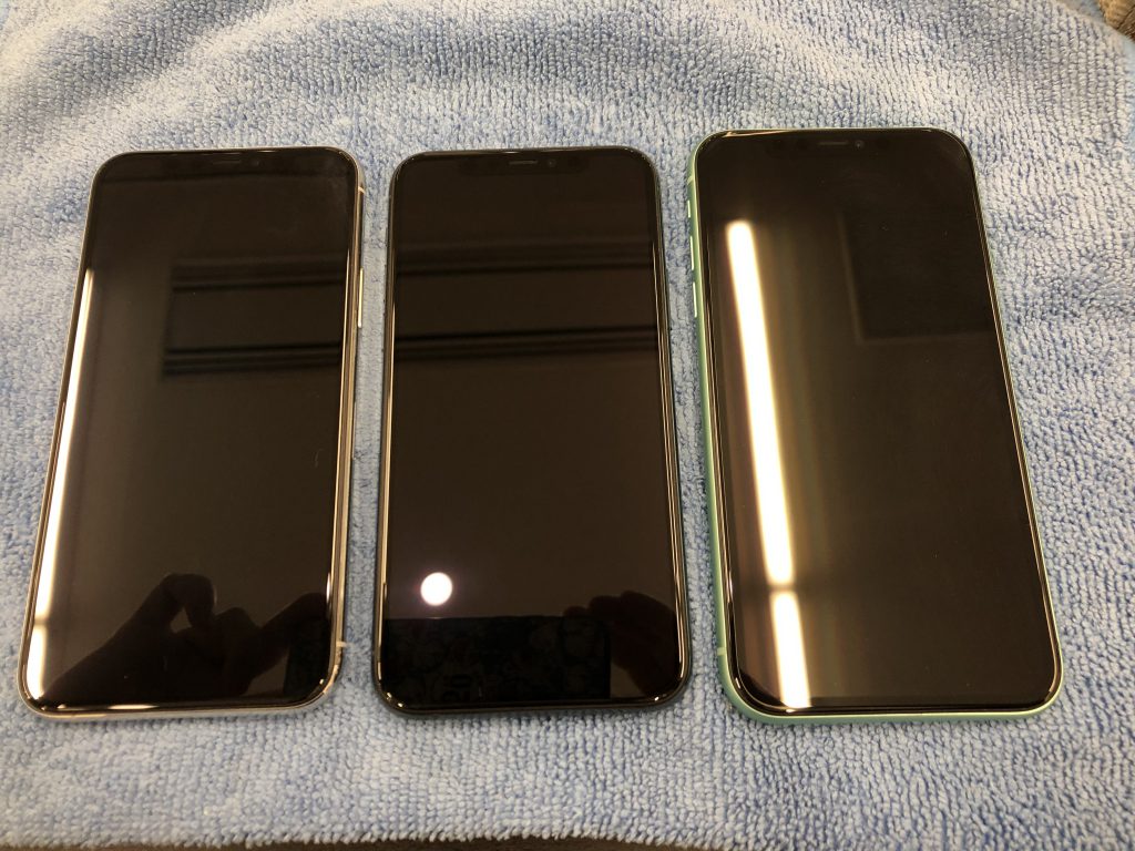 iphone3台のガラスコーティング