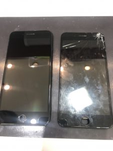 iphone7plus画面割れ修理